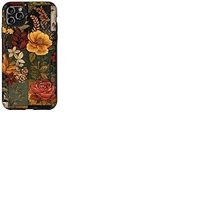 Botanique Vintage Boho Jardin Nature Rustique Coloré Floraison Coque pour iPhone 11 Pro Max