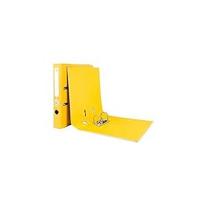 Liderpapel 932062 Documenta Classeur Levier Carton Rembord&eacute; PVC 1,9 mm Dos 52 mm Rado M&eacute;tallique Jaune