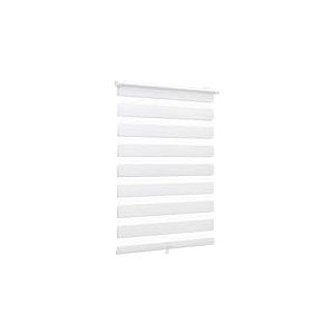 Sekey Store Double Klemmfix sans perçage - Store Enrouleur Double sans Fil - 90 x 100 cm - Blanc