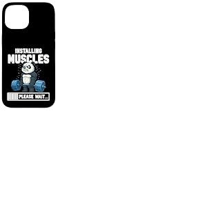 Graphique de Gym Panda Amusant pour l'installation des Muscles Coque pour iPhone 15