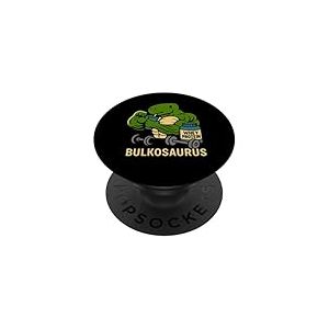 Bulkosaurus Mignon Bodybuilder T-Rex Fitness Haltérophilie PopSockets PopGrip Adhésif