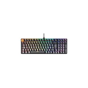 Glorious Gaming GMMK 2 Full Size (96%) - Clavier de jeu mécanique, cadre aluminium, personnalisable, capuchons de touches doubleshot, switches Glorious Fox, RGB, Disposition QWERTY nordique - Noir
