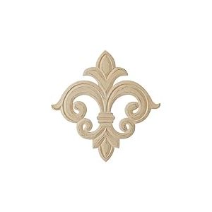 Deco 79 Wooden Fleur De Lis Home Wall Decor Carved Wall Sculpture, Wall Art 24" x 1" x 24", White