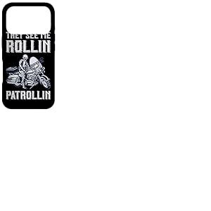 Rollin Patrollin &ndash; Police et Police autorouti&egrave;re Moto Cop Coque pour iPhone 17 Pro