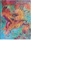 Paperblanks Flexi Agenda 12 mois, 2024, motif &laquo; Humming Dragon &raquo; (230 x 180), en allemand