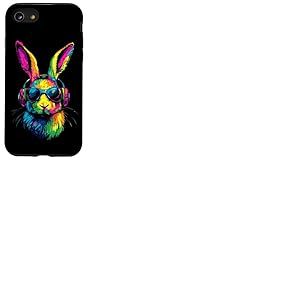 Lapin avec Lunettes de Soleil Lapin des Champs Doux Lapins Coque pour iPhone SE (2020) / 7/8