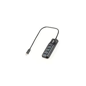 IGGUAL HUB Type C X 4 PUERTOS USB 3.1 Carbon