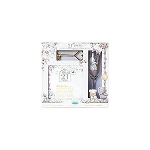 Me to You Tatty Teddy Coffret cadeau avec plaque, verre et clé Blanc