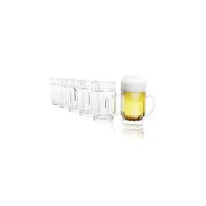 Stölzle Lot de 6 Chopes à Bière Danube 0,5 L - Verre Solide Avec Bouclier - En Verre Soda Citron Vert - Passe Au Lave-Vaisselle