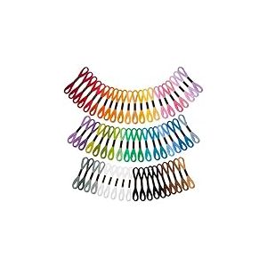 VynyQoo 60 Pièces Fils Bracelet Brésilien, 52 Couleurs, 8m(6 Brins) Fil Broderie, Fil à Broder Pour Les Bracelets D'amitié, Projets De Bricolage, Idéal Pour Les Adultes et Débutants