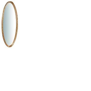 Biscottini - Miroir Mural en Bois Finition Feuille Or Antique L52xP4.5xH133 cm - Miroir Mural Chambre &agrave; Coucher - Miroir avec Cadre - Miroir Vintage
