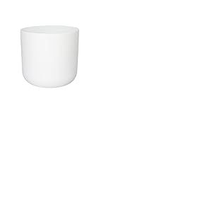 Ivyline Pot de Fleurs Rond Blanc Lisbonne – Élégant, imperméable et Durable – Pot de Fleurs Contemporain en céramique émaillée de qualité supérieure – 26 cm de Hauteur x 26 cm de Profondeur