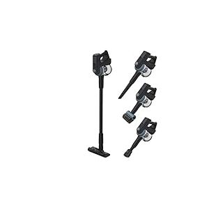 Hoover HF401P Aspirateur Balai sans Fil, Puissant 42AW, Ultra-Maniable à 360°, Premium Sols durs & Turbobrosse Spécial Animaux, Brosse Anti-Twist avec éclairage LED, Gris Argent Sidéral Bleu Métal