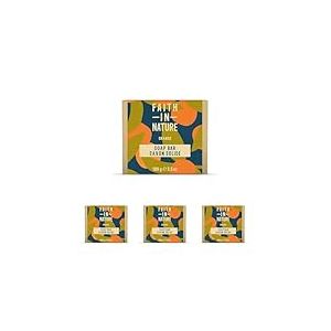 Faith In Nature, Savon Mains Naturel &agrave; l'Orange Faith In Nature, Vegan & Cruelty Free, Sans Parab&egrave;nes & SLES, 100g (Lot de 4)
