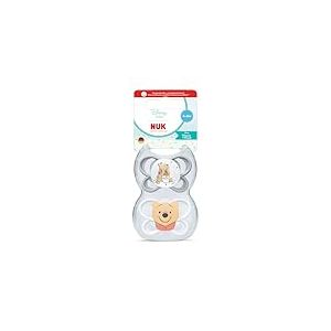 NUK Perfect Match Air Sucettes pour b&eacute;b&eacute; | 0-6 mois | Sucettes orthodontiques favorisant l&rsquo;a&eacute;ration et pr&eacute;venant l&rsquo;irritation | 95% d&rsquo;acceptation par les b&eacute;b&eacute;s** | Disney Winnie l&rsquo;Ourson | 2 unit&eacute;s