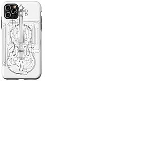 Dessin au trait Violon Coque pour iPhone 11 Pro Max