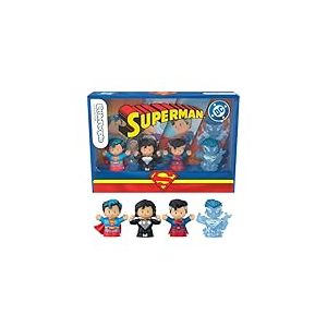 Little People Coffret Collector Superman au Fil des Ans &eacute;dition sp&eacute;ciale pour adultes et fans, 4 figurines dans un emballage &agrave; exposer, JFD63