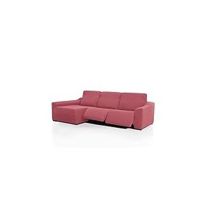 FAVERTI Housse de canap&eacute; d'angle Long Gauche (Vue de Face) Deux Pieds | Mod&egrave;le NOVELE | Housse de Chaise de Relaxation Super r&eacute;glable Fuchsia Clair | Protecteur de qualit&eacute; en Tissu Jacquard Toucher