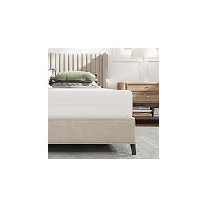 Novilla Matelas 160x200 cm, 14cm, Matelas en Mousse en Fibre de Bambou D&eacute;houssable, 7 Zones, Deux Faces Utilisable
