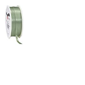 C.E. Pattberg SATIN vieux vert (vert), Rouleau de 50 m de Ruban Satinée pour Emballage Cadeau, Largeur 6 mm, Accessoire de Décoration et Bricolage, Ruban Décoratif pour Présents, en Toute Occasion