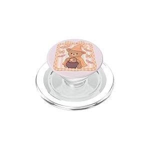 Ours d'halloween Pastel avec Bonbons et Chauves-Souris PopSockets PopGrip pour MagSafe