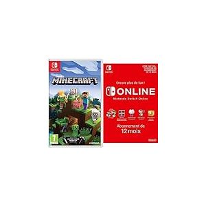 Minecraft Switch Standard + Nintendo Switch Online - Abonnement 12 Mois (Code de téléchargement)