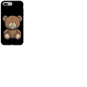 Jolie t&eacute;tine pour b&eacute;b&eacute; avec Ours en Peluche pour gar&ccedil;ons et Filles Coque pour iPhone 7 Plus/8 Plus