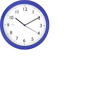 PM Company Horloge Murale colorée en Verre minéral avec Index, Chiffres Arabes, à Quartz, Fonctionnement par étape, 1 Pile Crayon AA, 275 x 275 x 45 mm, Plastique.