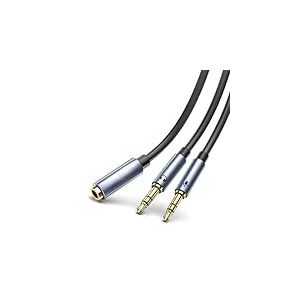 Tymyp Adaptateur Jack,Adaptateur Jack 3.5 mm, Adaptateur Micro Casque, Adaptateur Micro Casque 2 Dual 3.5mm Mâle à 3.5mm Femelle pour Ordinateur PC Ecouteur Casque