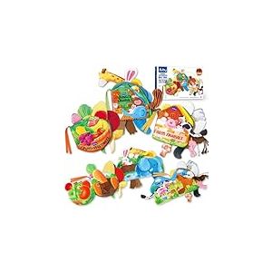 auby Lot de 3 Livres en Tissu Sensoriels avec Queues Tactiles - Livres d'&Eacute;veil Interactifs &agrave; Queues 3D Textur&eacute;es, Jouets Montessori pour B&eacute;b&eacute;s (0-12 Mois), Lavables en Machine