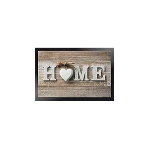 ID Mat Tapis Paillasson, 100% Fibres Polyamide sur Semelle PVC, Beige, 40 x 60 cm