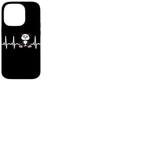 Panda Heartbeat Panda EKG Heart Idée amusante pour les amateurs de panda Coque pour iPhone 14 Pro