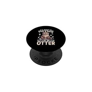 Je m'en Fous, Je suis Une Loutre PopSockets PopGrip Adh&eacute;sif