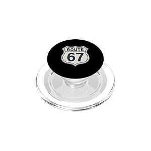 Panneau Routier r&eacute;tro Route 67 Vintage Road Nostalgie PopSockets PopGrip pour MagSafe