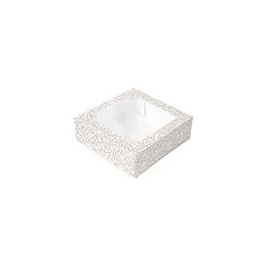 Garc&iacute;a de Pou 50 Unit&eacute;s - Bo&icirc;tes Patisseries avec Fen&ecirc;tre Thepack deco 250 g/m2, + Opp 26 x 26 x 8 cm Blanc Carton Ondul&eacute; Nano-Micro