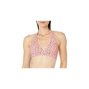 Amazon Essentials Maillot de Bain Bikini à Nouer au Niveau du Cou offrant Un léger Soutien de la Poitrine (Grandes Tailles Disponibles) Femme, Pêche Pâle Micro-Fleuri, 46