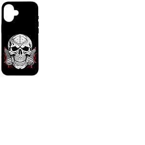Guitare Squelette Rock cr&acirc;ne Flammes Musique Coque pour iPhone 16