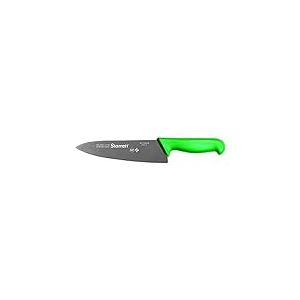 Starrett Couteau de chef professionnel Couteau de cuisine triangulaire large de 8 pouces (200mm) BKG301-8 avec lame durable, Vert