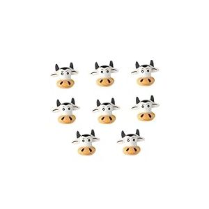 Pw International - Loisirs Créatifs - Sachet 8 Tetes Vaches Volume Décorées