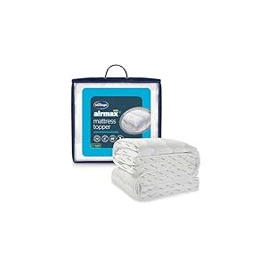 Silentnight Airflow 1000 Surmatelas pour lit Simple – Surmatelas Extra épais avec Rembourrage de 10 cm d'épaisseur, côtés en Maille pour Augmenter la Circulation de l'air et Sangles élastiques –