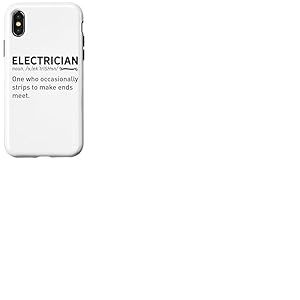 Technicien &eacute;lectronique D&eacute;finition Dictionnaire &eacute;lectricien Coque pour iPhone X/XS