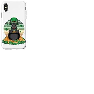 Scottish Terrier St Patricks Day Leprechaun Shamrock Coque pour iPhone X/XS