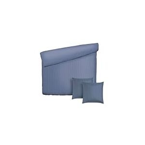 Pure Cotton Parure de lit 3 Pi&egrave;ces 2 Personnes - Housse de Couette 200x220cm & 2 taies d'oreiller 80x80cm &ndash;100% Satin de Coton Rayures tiss&eacute; Dobby, 80 Fils/cm&sup2;, 120 GSM- Oeko-TEX&reg;&ndash; Dobby Bleue