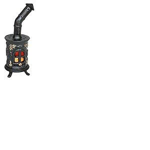 ***C&eacute;ramique &ndash; Four &agrave; Bougie Chauffe-Plat &ndash; Noir et dor&eacute; &ndash; C&eacute;ramique Hand Art, env. 21 cm