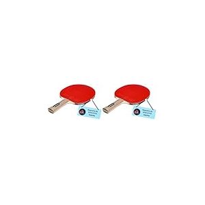 HUDORA Raquette de ping-Pong Game - Paddle de Tennis de Table de Haute qualit&eacute; avec rev&ecirc;tement de Tournoi ITTF Karate - Raquette de ping-Pong en Bois pour d&eacute;butants & Professionnels (Lot de 2)