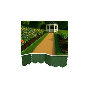 GARDENIX Bordure de pelouse Facile à Installer - en Plastique Vert - 10,3 m - sans Creuser - Bordure de Parterre en Plastique recyclé - Flexible et Durable - Fabriquée dans l'UE
