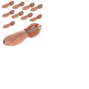 HIMRY&reg; 5 Paires Embauchoirs de Bois Naturel, avec Ressort, Unisexe Premium Chaussures civi&egrave;re &agrave; Spirale, Dames/Hommes, Taille 41/42, Taille 41, Taille 42, KXB6001-41