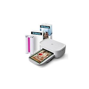 HP Sprocket Studio Plus 4x6 Imprimante Instantanée – Pack 118 Feuilles & Cartouche – Wi-FI