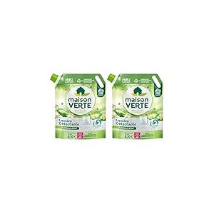 Maison Verte - Recharge Lessive Liquide - Parfum Fra&icirc;cheur d'Ete - Lessive D&eacute;tachante - Peaux Sensibles - Efficace d&egrave;s 20&deg;C - 5 Enzymes Actives d'Origine Naturelle - Sans Conservateurs - 33 Lavages
