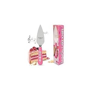 Fisura &ndash; Coupe-g&acirc;teau original &ldquo;Let&rsquo;s celebrate&rdquo;. Pelle &agrave; g&acirc;teau musicale en acier inoxydable avec fonction coupe-g&acirc;teau et service. Id&eacute;al pour f&ecirc;tes, anniversaires et &eacute;v&eacute;nements. 4 chansons.